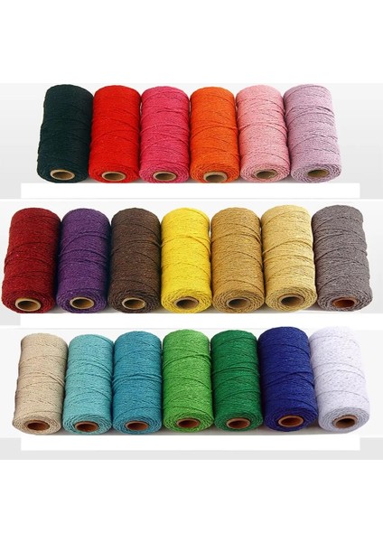 No.14 Tarzı 110 Yards 2mm Dıy Makrome Iplik Kordonlar Dekoratif Çözgü Pamuk Örgü El Sanatları Parti Düğün Için Iplik Dıy Kordon Dekorasyon Aksesuarı (Yurt Dışından) modelleri