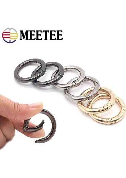 Siyah Stil 20 mm 5 Adet mm Meetee Metal Yaylı Kapı O Ring Açılabilir Anahtarlık Çanta Kemer Kayışı Zincir Tokaları Yapış Toka Klip Tetik Deri El Sanatları (Yurt Dışından) indirimleri