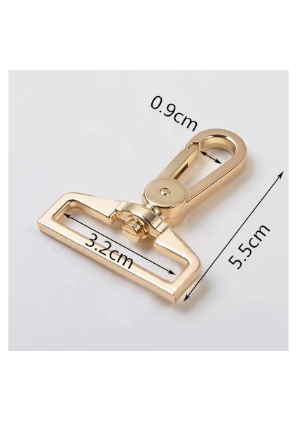 LIGHTGOLD-32MM Stili 4 Adet Pc Meetee mm Çanta Kemer Metal Toka Karabina Yaylı Kanca Istakoz Klipsler Köpek Yaka Toka Dıy Leathercraft Aksesuar (Yurt Dışından)
