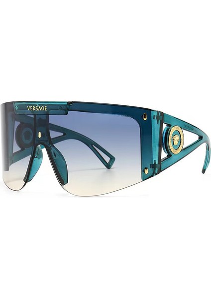 Büyük Boy Düz Üst Güneş Gözlüğü Erkek Kadın Tek Parça Büyük Kalkan Tonları (Yurt Dışından)