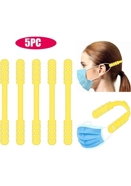 Sarı Stil Et Maske Hava Kirliliği Kulak Kancası Kulak Kancası Maskesi Kauçuk Uzatma Tokası Sabit Kulak Kancası Buğu Önleyici Maske Maske Aksesuarları (Yurt Dışından)
