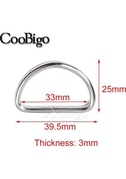 33 mm Dokuma Stili 100 Adet Kemer Çantaları Için Metal D Halka Dee Toka Zincir Sırt Çantaları Askı Evcil Hayvan Yaka Dıy Aksesuar Gümüş Kaynaksız mm (Yurt Dışından)