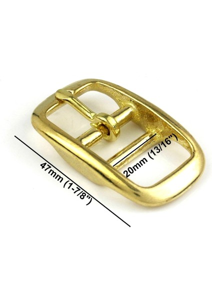 20MM Tarzı Olid Pirinç Kemer Tokası Orta Orta Çubuk Tek Pimli Kemer Tokası Deri El Sanatları Kayış Kemeri (Yurt Dışından)
