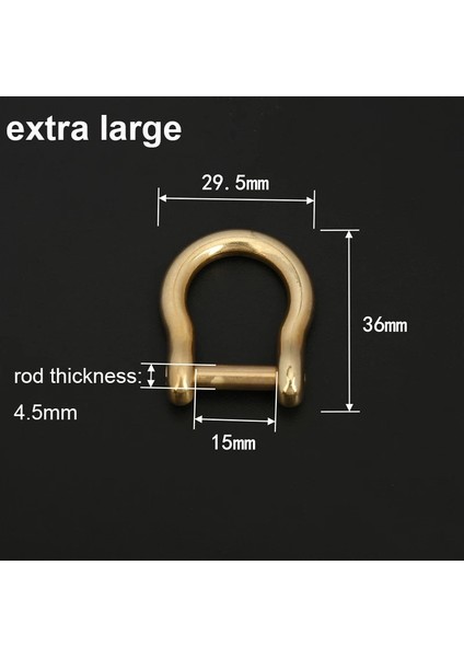 Extra Large Style Olid Pirinç Karabina D Yay Köstek Yuvası Vida Çıkarılabilir Fob Anahtarlık Anahtarlık Ortak Konnektör Toka Dıy Donanım (Yurt Dışından)