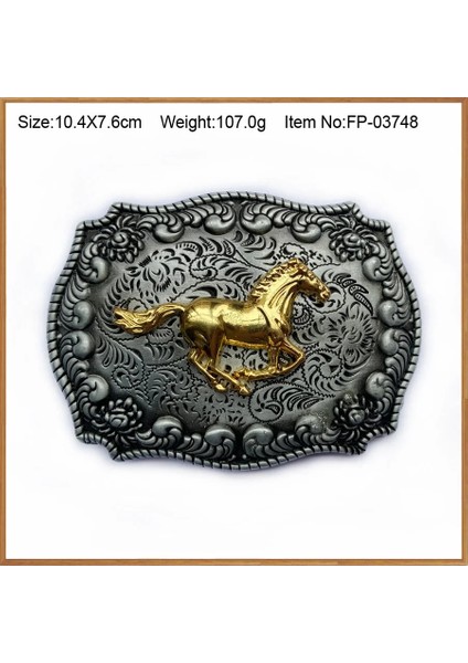 Daha Küçük Boğa Başı Stili Bullzine Çinko Alaşım Retro Ağır Batı Boğa Başı At Kafası Uçan Kartal Kemer Tokası 4 cm Genişlik Kemer Kalaylı ve Altın Kaplama (Yurt Dışından)