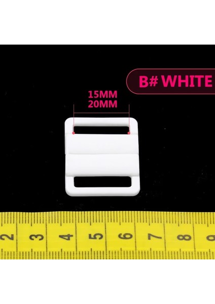 B Beyaz Stil 10 mm Dikiş Iç Çamaşırı Bikini Sutyen Klipler Toka El Yapımı Için Plastik Naylon Toka Ön Sutyen Aksesuarları (Yurt Dışından)
