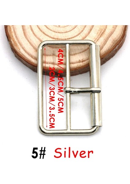 Gümüş-2 Tarzı 40MM 5 Adet mm Metal Kemer Tokası Yüzük Tri-Gilde Pin Tokaları Çanta Sapanlar Için Dikdörtgen Ayarlamak Rulo Toka Dıy Dikmek Aksesuarları (Yurt Dışından)