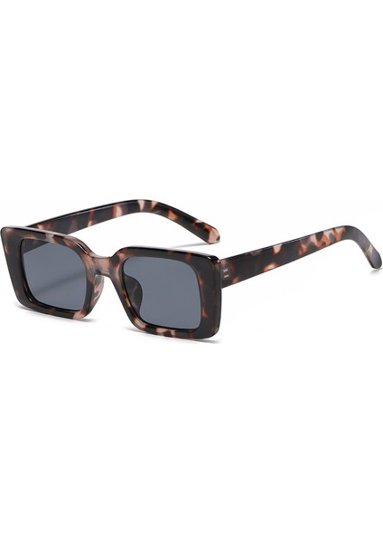 Kadın Erkek Için Dikdörtgen Güneş Gözlüğü Trendy Retro Moda Güneş Gözlüğü Uv 400 Koruma Kare Çerçeve (Yurt Dışından)