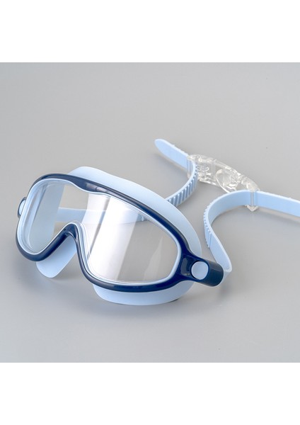 Çocuk Yüzme Gözlükleri Büyük Çerçeve Su Geçirmez Yüzücü Gözlükleri Düz Şeffaf Hd Karikatür Yüzme Gözlükleri --- Mavi (Yurt Dışından)