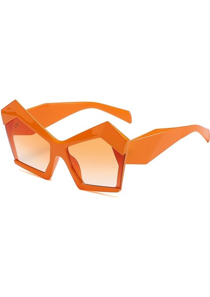 Retro Cateye Güneş Gözlüğü Kadın Büyük Boy Vintage Kedi Gözü Tonları UV400 Lensler (Yurt Dışından)