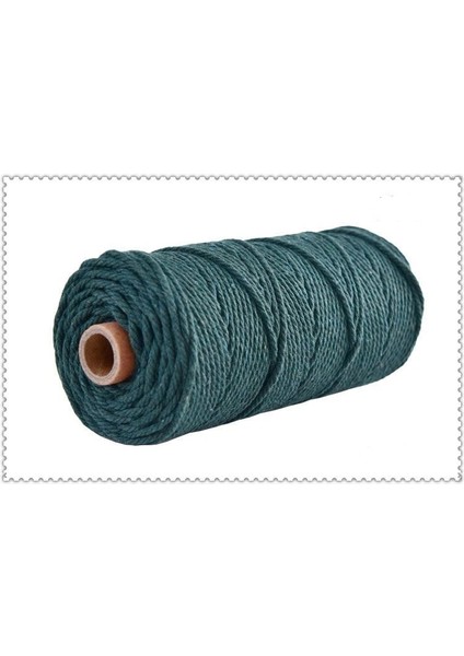 Koyu Yeşil Stil % Pamuk Kordon Renkli Kordon Halat Bej Bükülmüş El Sanatları Makrome Ip Dıy Ev Tekstili Düğün Dekoratif Tedarik 110 Yards (Yurt Dışından)