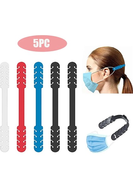 Beyaz Stil 5 Adet Ayarlanabilir Kaymaz Maske Kanca Uzatma Tokası Yüksek Li Korumak-Kayma Maskesi Kulak Sapları Uzatma Tokası Maske Aksesuarları (Yurt Dışından) fiyatları