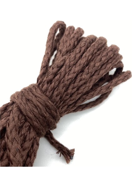 No.25 Tarzı 5 Yards 5mm Pamuk Halat Dekoratif Bükülmüş Örgülü Kordon Halat El Yapımı Dekorasyon Için Dıy Kordon Ficelles Couleurs Iplik Kordon (Yurt Dışından)