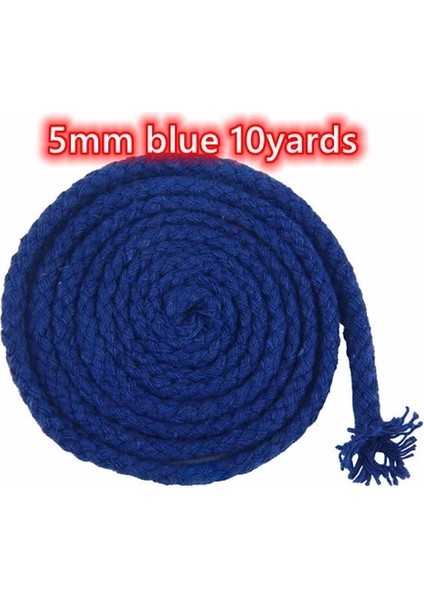 5 mm Mavi 10 Yarda Stili 10 Yards 5mm Renkli Bükülmüş Kordon Halat 100% Pamuk Dokuma Halat Kordonlar Craft Dekoratif Dıy El Yapımı Çanta Ipli Kemer Aksesuarları (Yurt Dışından) fiyatları