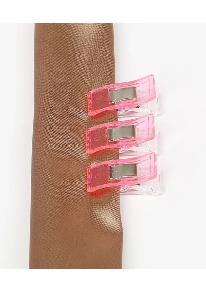 Pembe Tarzı Lastik Dikiş Klipsleri Çok Amaçlı Klipsler Crafting Ciltleme Örgü Tığ Işi Için Güvenlik Klipsleri Iğne Işi Alet Kağıdı (Yurt Dışından)