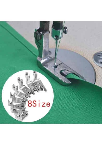 Haicheng Shop 2.4mm Tarzı Endüstriyel Tek Iğne Yerli Dikiş Makinesi Aksesuarları Baskı Ayağı Ayak Kiti Hem Ayak Yedek Parça Forbrother Singer Janome (Yurt Dışından)