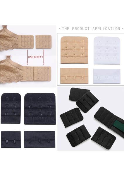 Beyaz 000 Tarzı Çok Bayanlar Faydalı Sutyen Siyah Beyaz Uzatıcılar Askı Uzatma 3 Kanca 3 Satır Ayarlanabilir Kemer Tokası Düğmesi Aksesuarları Dıy (Yurt Dışından) fırsatları