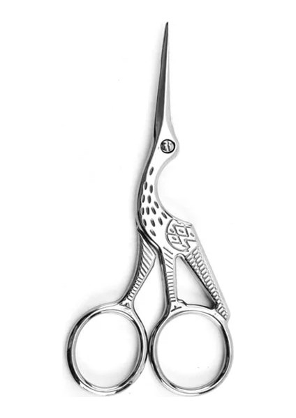 Gümüş Küçük Stil 1 Adetlot Dayanıklı Paslanmaz Çelik Vintage Klasik Nakış Ors Nail Art Leylek Vinç Kuş Ors Kesiciler Şekillendirici Araçları (Yurt Dışından)