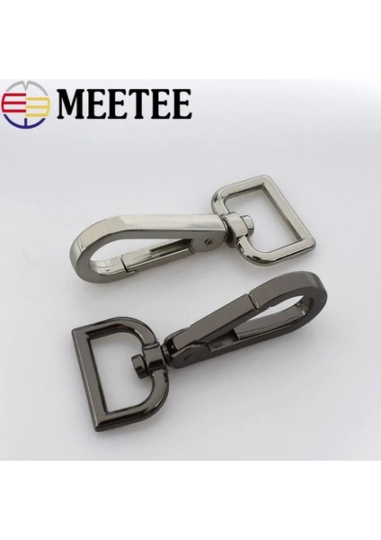 Haicheng Shop Pirinç Tarzı 16MM 2 Adet Meetee mm Metal Çanta Toka Karabina Döner Istakoz Toka Yapış Kanca Anahtarlık Kayışı Deri Donanım Aksesuarı (Yurt Dışından)