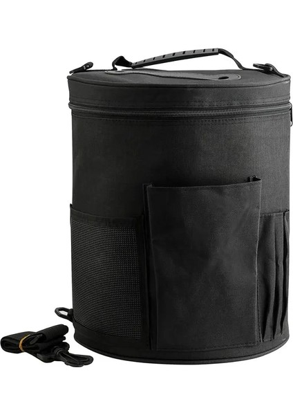 Siyah Stil Örgü Çanta Iplik Bez Saklama Çantası Yün Tığ Kancaları Örgü Iğneleri Dıy Ev Organizatör Dikiş Araçları Aksesuarı (Yurt Dışından)