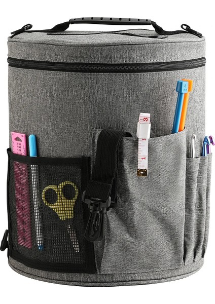 Siyah Stil Örgü Çanta Iplik Bez Saklama Çantası Yün Tığ Kancaları Örgü Iğneleri Dıy Ev Organizatör Dikiş Araçları Aksesuarı (Yurt Dışından) fırsatları