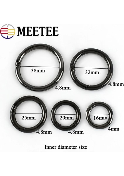Gülaltın Tarzı 20 mm 5 Adet mm Meetee Metal Yaylı Kapı O Ring Açılabilir Anahtarlık Çanta Kemer Kayışı Zincir Tokaları Yapış Toka Klip Tetik Deri El Sanatları (Yurt Dışından) fırsatları