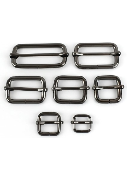 Siyah Stil 20 ADET50MM Pcs mm Metal Slaytlar Tri-Glides Roller Pin Tokaları Çanta Kayışı Kaydırıcı Ayar Kemer Tokası Dıy Çanta Konfeksiyon Aksesuarları (Yurt Dışından)