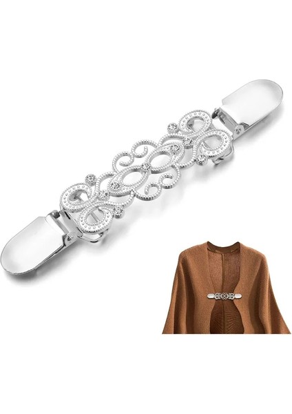 12 13X2CM Stili 1 Adet Hırka Yaka Klipler Tutucu Moda Kadın Elbiseler Şal Dekor Parlak Kristal Pelerin Pelerin Tokalar Bağlantı Elemanları Toka Broş Klip (Yurt Dışından)