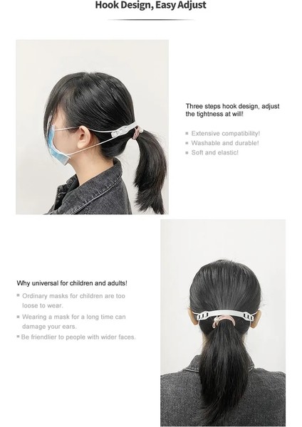 3 Adet Tarzı Maske Kancası Anti-Ağrı Kulak Ayarlanabilir Tutacağı Yüz Maskesi Için Toka Halat Hattını Uzatın Bant Başa Monte Maske Toka Tutucusu (Yurt Dışından) modelleri