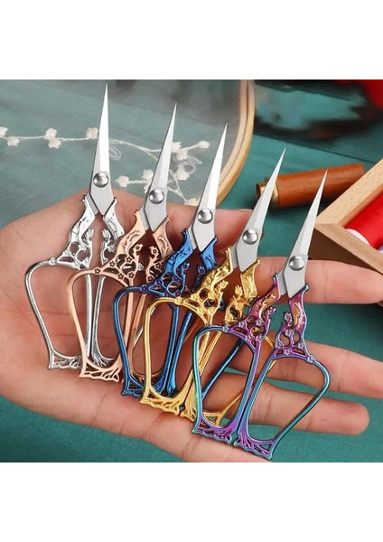 No.13 Tarzı Vintage Retro Veyas Nakış Paslanmaz Çelik Ucu Dikiş Makası Antika El Sanatları Dikiş Araçları Için El Sanatları Dıy Araçları (Yurt Dışından) fiyatları