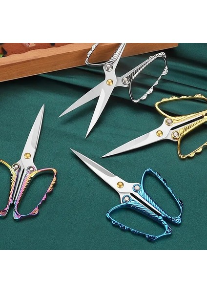 No.13 Tarzı Vintage Retro Veyas Nakış Paslanmaz Çelik Ucu Dikiş Makası Antika El Sanatları Dikiş Araçları Için El Sanatları Dıy Araçları (Yurt Dışından) indirimleri