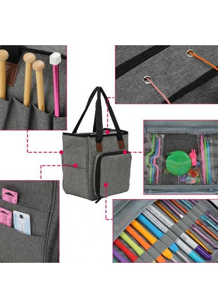 Erik Tarzı Taşınabilir Dikiş Malzemeleri Saklama Çantası Oxford Kumaş Yün Tığ Kanca Örgü Iğne Tığ Kanca Organizatör (Yurt Dışından) modelleri