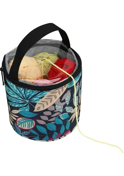 Geometri Çanta Stili Moda Yeni Iplik Saklama Çantası Yuvarlak Örme Yün Çantalar Mavi Renk Seyahat Organize Saklama Çantası Dikiş Araçları Aksesuar (Yurt Dışından) modelleri