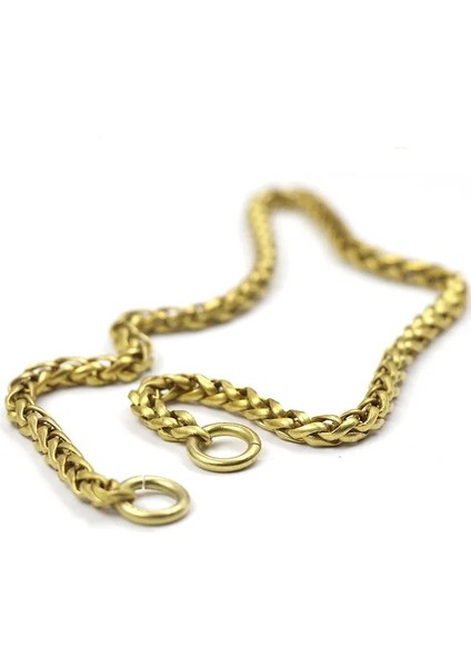 E Stili 6 mm * 45 cm Katı Pirinç Pantolon Kot Cüzdan Zincir Anahtarlık Metal Toka Alkış Kanca Kemer Zincirleri Dıy Dikiş Aksesuarları KY402 (Yurt Dışından)