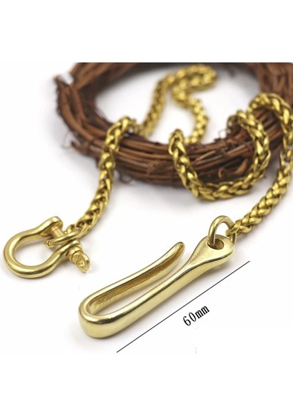 E Stili 6 mm * 45 cm Katı Pirinç Pantolon Kot Cüzdan Zincir Anahtarlık Metal Toka Alkış Kanca Kemer Zincirleri Dıy Dikiş Aksesuarları KY402 (Yurt Dışından) indirimleri