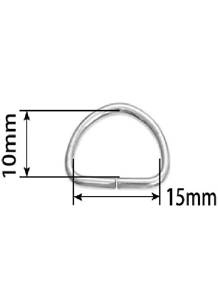 Gümüş 15 X10X 2 mm Stili Lot Metal D Halka Toka El Çantası Çanta Askısı Kemer Köpek Yaka Zinciri Toka Dıy Oya Ağır Hizmet Tipi Güçlü Kalınlık (Yurt Dışından)