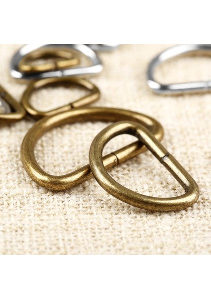 Gümüş 15 X10X 2 mm Stili Lot Metal D Halka Toka El Çantası Çanta Askısı Kemer Köpek Yaka Zinciri Toka Dıy Oya Ağır Hizmet Tipi Güçlü Kalınlık (Yurt Dışından)