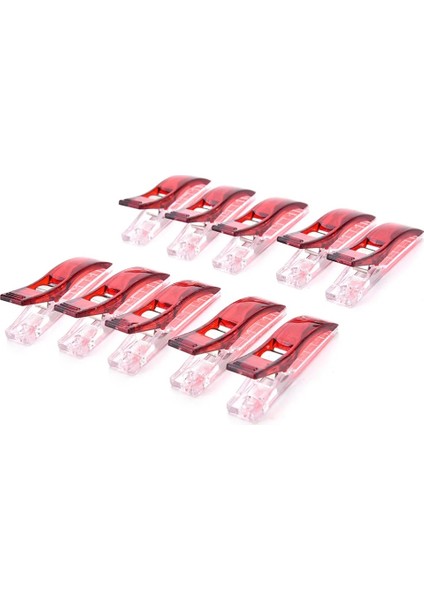 Pembe Tarzı Lot 5.5*1 cm Plastik Klipler Tutucu Dıy Patchwork Kumaş Kapitone Zanaat Dikiş Örgü Askı Klip (Yurt Dışından)