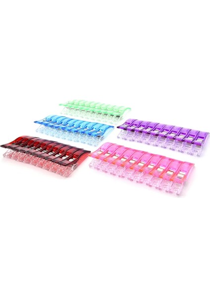 Pembe Tarzı Lot 5.5*1 cm Plastik Klipler Tutucu Dıy Patchwork Kumaş Kapitone Zanaat Dikiş Örgü Askı Klip (Yurt Dışından)