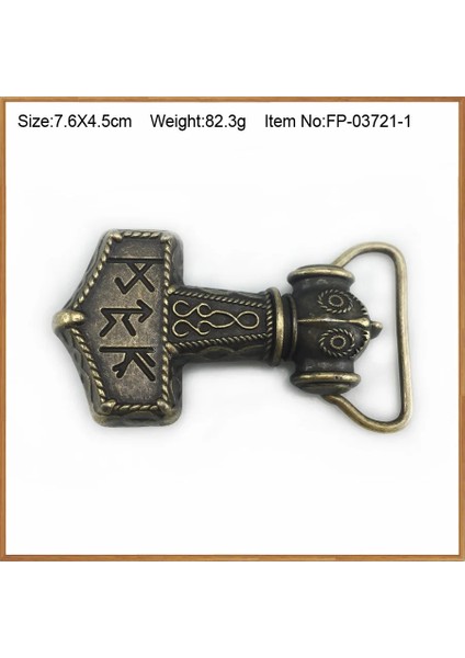 FP-03721-1 Stili Buckleclub Mjolnir Thorshammer Vıkıng Kemer Tokası Kot Hediye Müzik Kemer Tokası Fp Kalaylı F (Yurt Dışından)