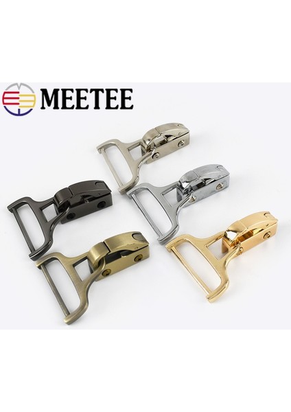 Krom Stili 2 Takım Setleri Meetee Metal Çanta Yan Klips Tokaları Çanta Askısı Kemer Tokası Vida Kancası Konnektör Çantaları Askı Donanım Aksesuarları (Yurt Dışından)