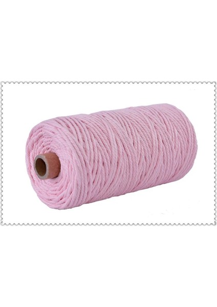 Açık Pembe Tarzı % Pamuk Kordonlar Renkli Kordon Bej Bükülmüş Makrome Dize Dıy Ev Tekstili Düğün Dekoratif Goblen Sanatı 110 Yards (Yurt Dışından)