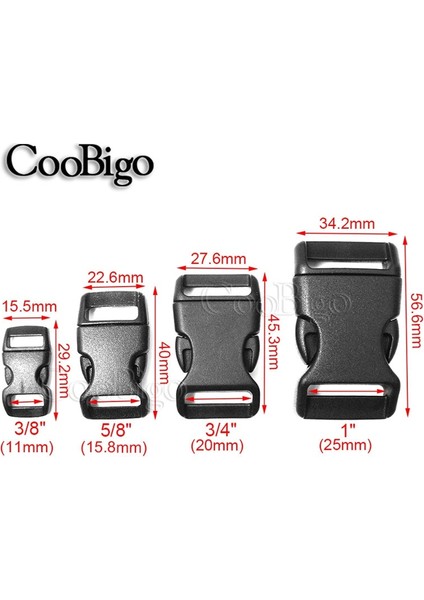 D Yüzük 16MM Tarzı Hızlı Yan Serbest Bırakma Tokası D Halka Tri-Glides Köpek Yaka Kemer Çantası Sırt Çantası Donanımı Için Kaydırıcı Kapatma (Yurt Dışından) modelleri