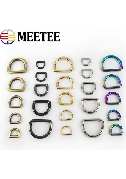 Gümüş Tarzı 32 mm mm Metal O D Halka Tokaları Çanta Sırt Çantası Askısı Kemer Köpek Yaka Dokuma Toka Dıy Deri El Sanatları G (Yurt Dışından)