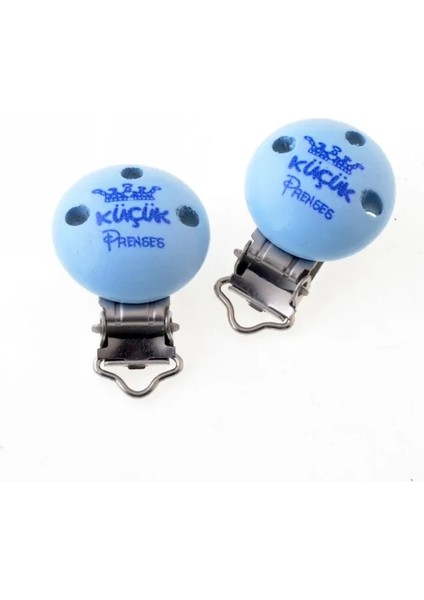 Mavi Stil 5 Adet Bebek Emzik Klipleri Güzel Prenses Desen Beyaz Ahşap Metal Tutucular Sevimli Bebek Yatıştırıcı Klipsler Komik Aksesuarlar (Yurt Dışından)