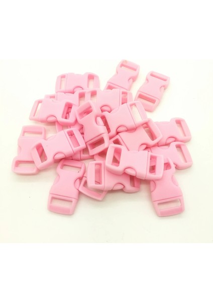 Pembe Tarzı 10 mm Genişlik Paracord Bilezik Plastik Toka Seçim Rengi Için Çok Geniş Konturlu Yan Serbest Bırakma (Yurt Dışından)