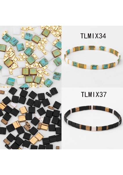 TLMIX54 Stili Taidian Miyuki Tila Boncuk Yaratıcılık Boncuklu Bilezikler Takı Bulma Çok Boyutlu ve Renkler 5gramslot (Yurt Dışından)