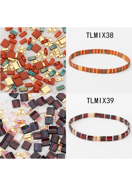 TLMIX54 Stili Taidian Miyuki Tila Boncuk Yaratıcılık Boncuklu Bilezikler Takı Bulma Çok Boyutlu ve Renkler 5gramslot (Yurt Dışından)