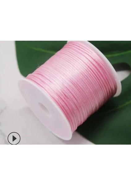 103 Pembe Stil 1 mm x 20 Metre Düğüm Rattail Naylon Shamballa Saten Kordon Örgülü Makrome Dize Takı Bulguları Boncuk Halat (Yurt Dışından)