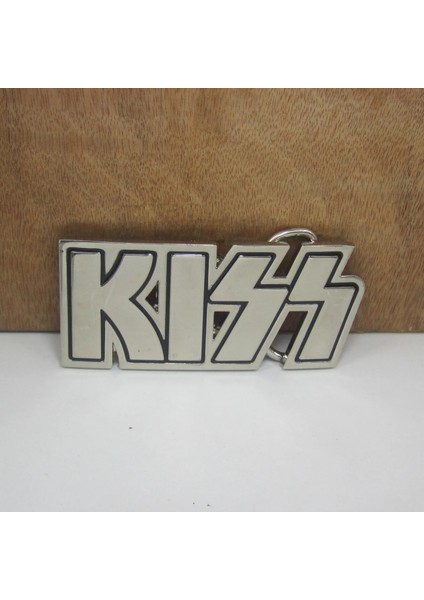 Gümüş Kaplama Stili Buckleclub Çinko Alaşımı Kıss Müzik Grubu Kemer Tokası Kot Hediye Kovboy Kemer Tokası Fp Erkekler Için 4 cm Genişlik Döngü (Yurt Dışından)